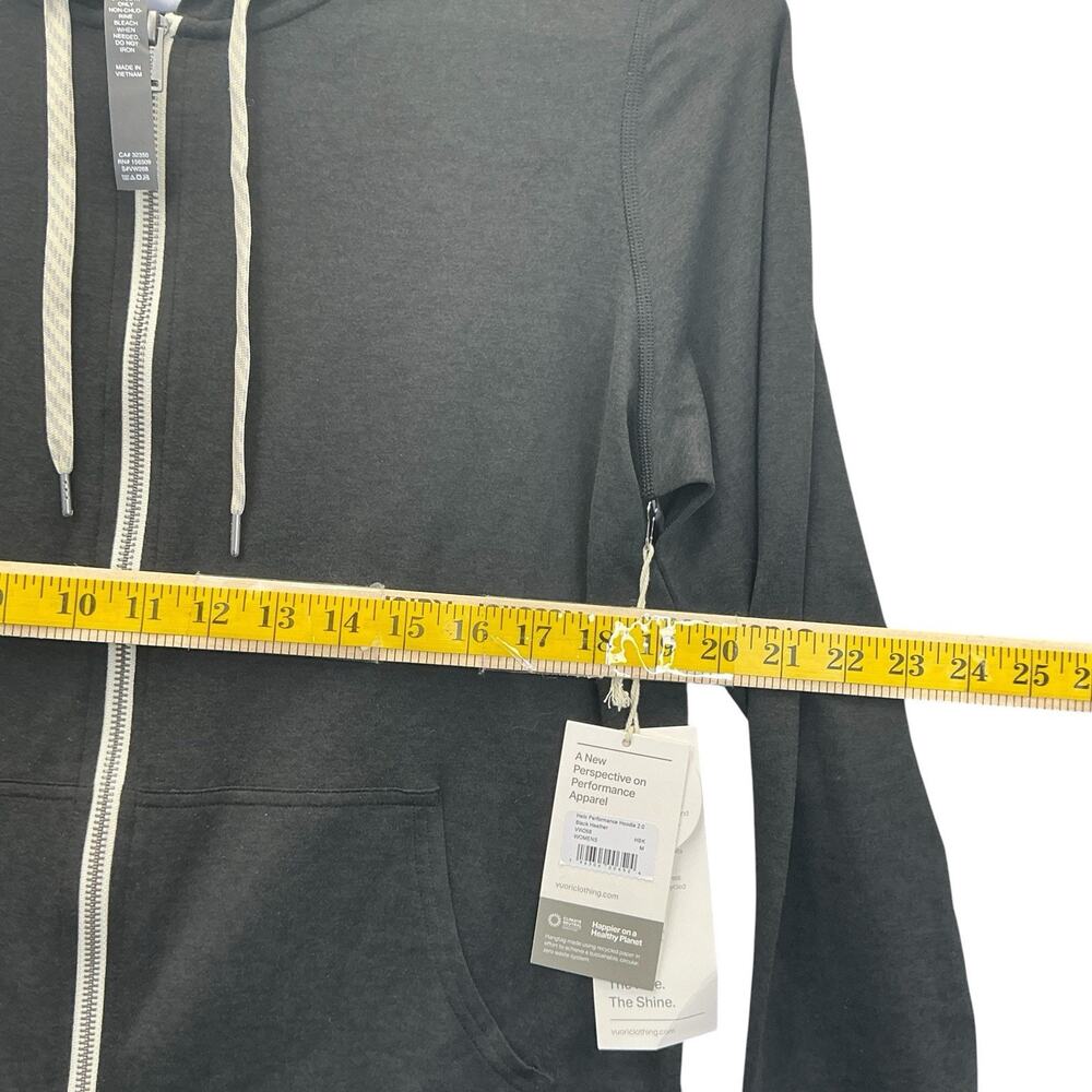 NWT Vuori Women's Halo Performance Hoodie 2.0 Black Heather Sz. M New - Picture 7 of 16